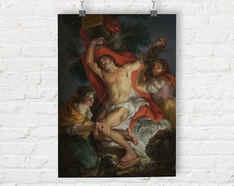 Premium Canvas Art Print of Vicente Lopez Saint Sebastian Tended by Saint Irene