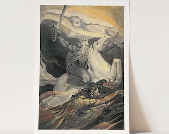 ウィリアム・ブレイク - 青白い馬に乗った死（1800年） - ロマンチック