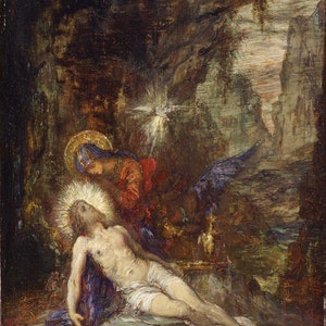 Gustave Moreau: Pietá. Impressão/pôster de belas artes (0046)