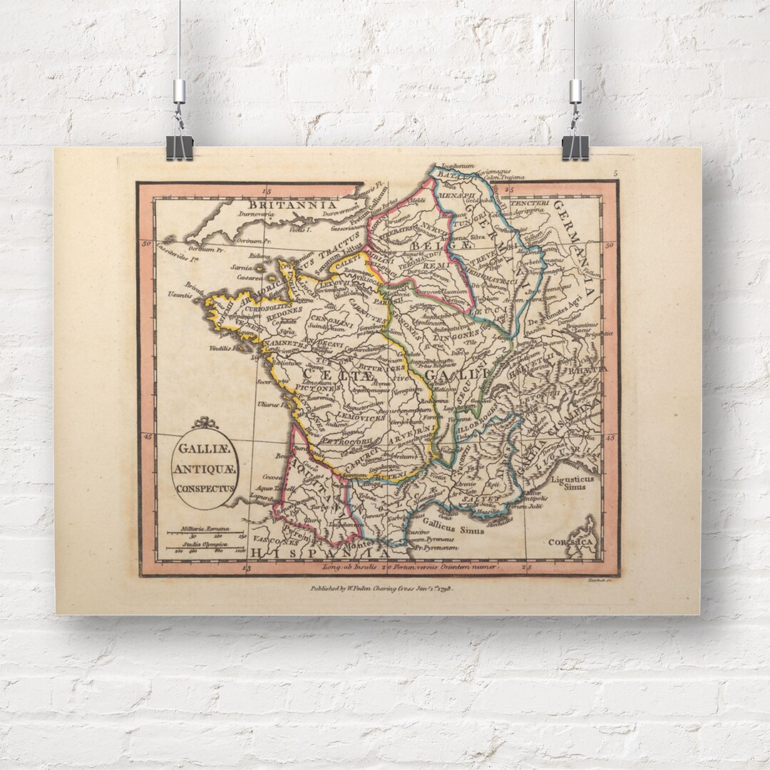 Antique Map of France, 1798. Vintage/antique Style Old Map Repro Print ...