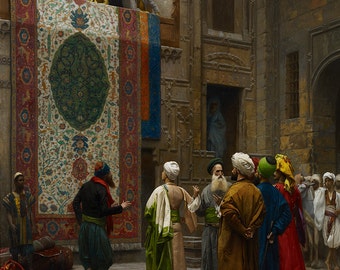 Jean Leon Gerome : Le Marchand de tapis. Impression/affiche d’art fine. (003656)