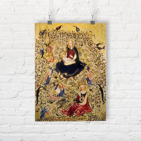 Stefano Da Verona: Madonna of the Rose Garden. Fine Art Print