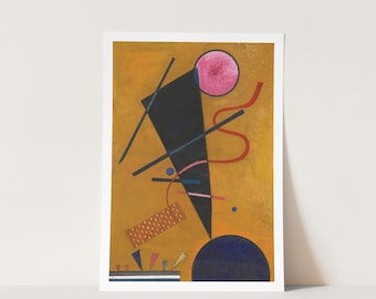 Premium Giclée Print van Wassily Kandinsky: Berührung (Contact, 1924). Museumkwaliteitsafdruk van beroemde schilderijen