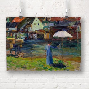 Wassily Kandinsky: Kallmünz – Gabriele Münter Painting I (1903). Fine Art Print/Poster.