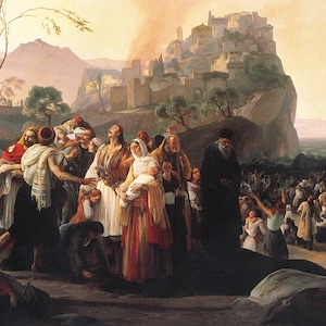 Francesco Hayez: The Refugees of Parga. Fine Art Print/Poster