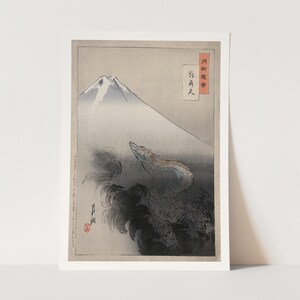 Premium Giclée-Druck von Ogata Gekko: Drache steigt in den Himmel.