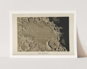 Premium Giclée Print of Etienne Leopold Trouvelot: Mare Humorum. Space Print.