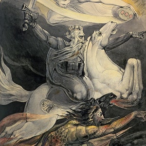 William Blake: Death on a Pale Horse. Fine Art Print/poster. - Etsy