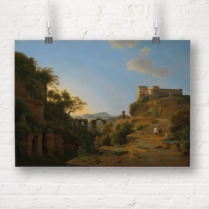 The Gulf of Naples with the Island of Ischia in the Distance, Josephus Augustus Knip. Fine Art Print/Poster