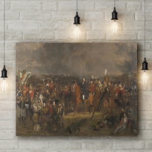 Canvas Art Print of Jan Willem Pieneman: The Battle of Waterloo. Historical