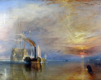 William Turner: The Fighting Temeraire. Fine Art Print/Poster (00229)