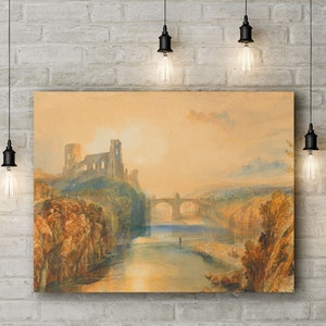 Landscape Canvas Art Print of J. M. W. Turner: Barnard Castle. Large Size (30 x 20 Inches)