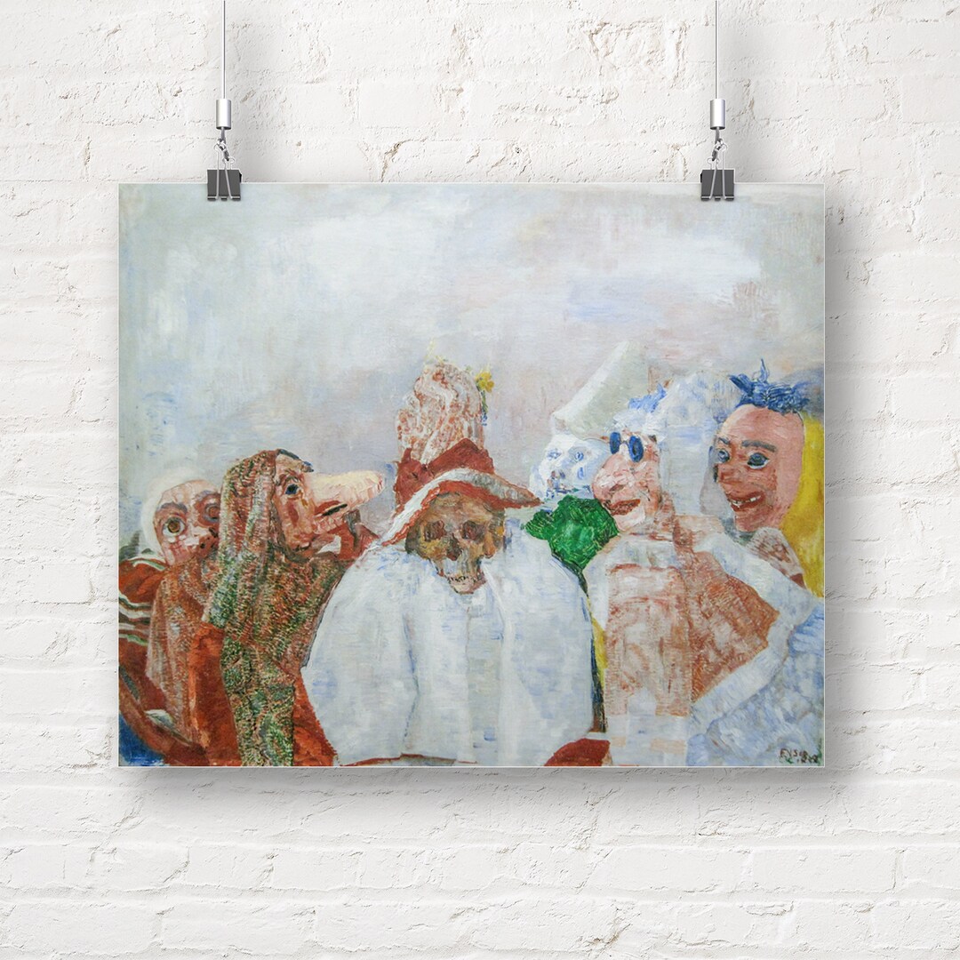 Masks Confronting Death by James Ensor. Fine Art Print/poster Etsy