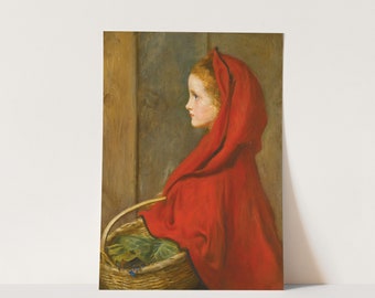 Premium Giclée Print of John Everett Millais: Red Riding Hood. Museum Quality Print of Famous Artwork.