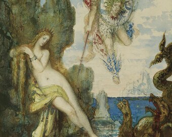 Gustave Moreau: Persee Et Andromede. Fine Art Print/Poster