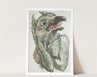 Premium Giclée Print of Jan Matejko: Devil with a Bird’s Head (1890). Museum Quality Print of Famous Painting