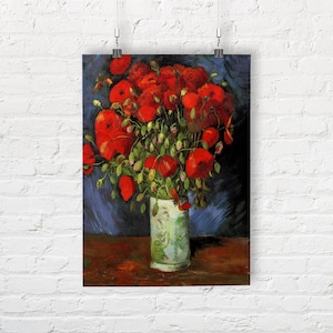 Vincent Van Gogh: Vase with Red Poppies. Fine Art Print/Poster. (001732)
