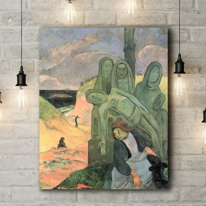Premium Canvas Art Print of Paul Gauguin: The Green Christ