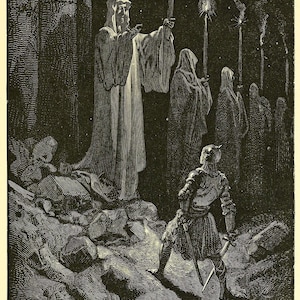 Gustave Dore: Die Leichenkerzen. (Illustration) Fine Art Print/Poster. (003968)