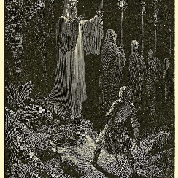 Gustave Dore: The Corpse Candles. (Illustration) Fine Art Print/Poster. (003968)