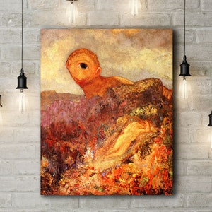 Modern Canvas Art Print of Odilon Redon: The Cyclops.