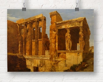 A View of the Erechtheum on the Acropolis, Athens, by Charles Lock Eastlake, 1818. Fine Art Print/Poster