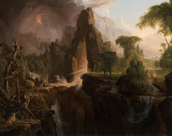 Thomas Cole: Expulsion From the Garden of Eden. Fine Art Print/Poster (00379)