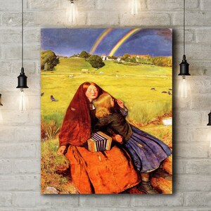 Premium Canvas Art Print of John Everett Millais: The Blind Girl