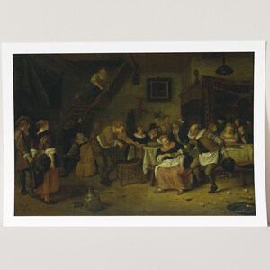 Premium Giclée Print of Jan Steen: The Peasant Wedding. Museum Quality Print of Famous Painting.
