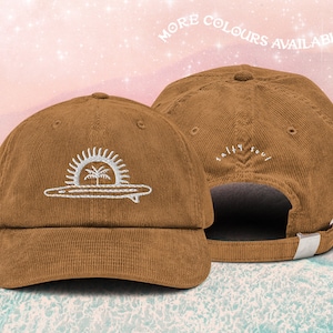 Surf Palm Tree Corduroy Hat: Salty Soul Cotton Cap
