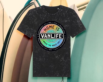 Vanlife Retro Surf Tie Dye Sauriel People Tee | Eco Friendly | Sexwax