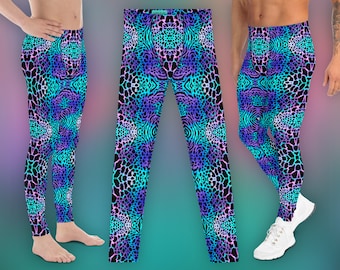 African Trip Animal Print Sauriêl People Men's Leggings | Meggings