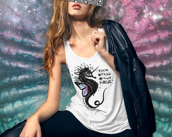 I want Magic Organic Swing Dancer Top - Seahorse Unicorn by Sauriel People | Psychedelic Cephalopod Range