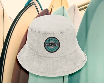 Vanlife Retro Surf Bucket Hat | Embroidered | Eco Friendly