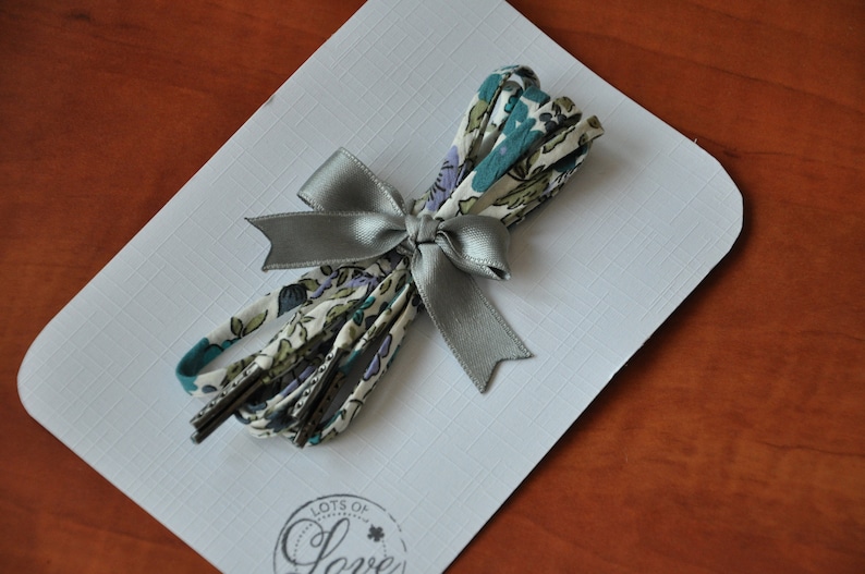 Green OOAK Liberty Shoelace 90 cms long Liberty Lucy OOAK liberty shoe laces, very RARE spaghetti cord handmade in France