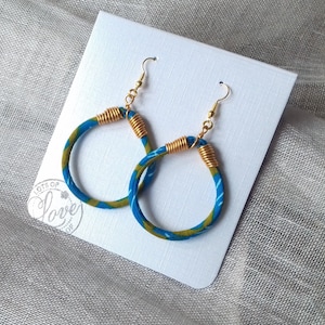 Beautiful quality Wax fabric earrings, ethnic patterned fabric woman wedding birthday ceremonies
