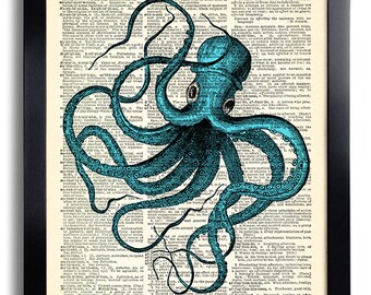 squid art etsy