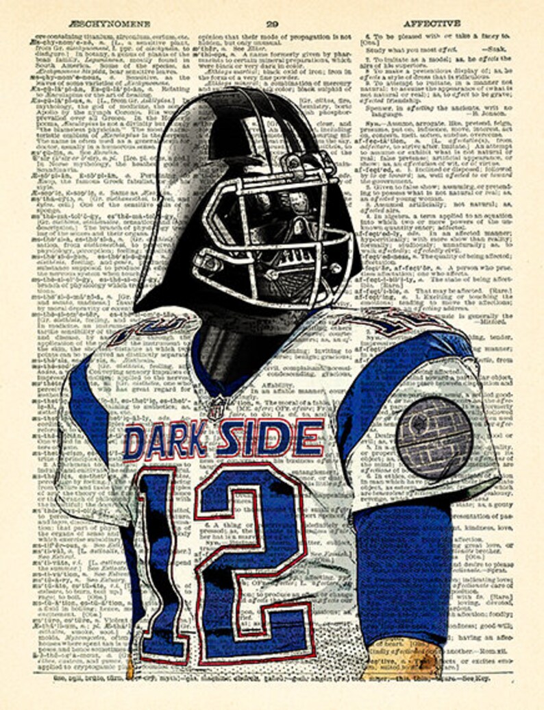 Darth Vader Poster Star Wars Print Darth Vader football player | Etsy
