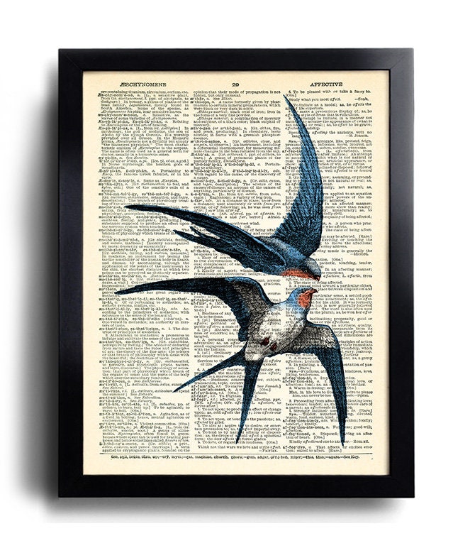 Bird Decor Gift For Bird Watcher Watercolour Bird Art Tree Swallow print Swallow painting Bird Wall Art Bird art print Bird Lover
