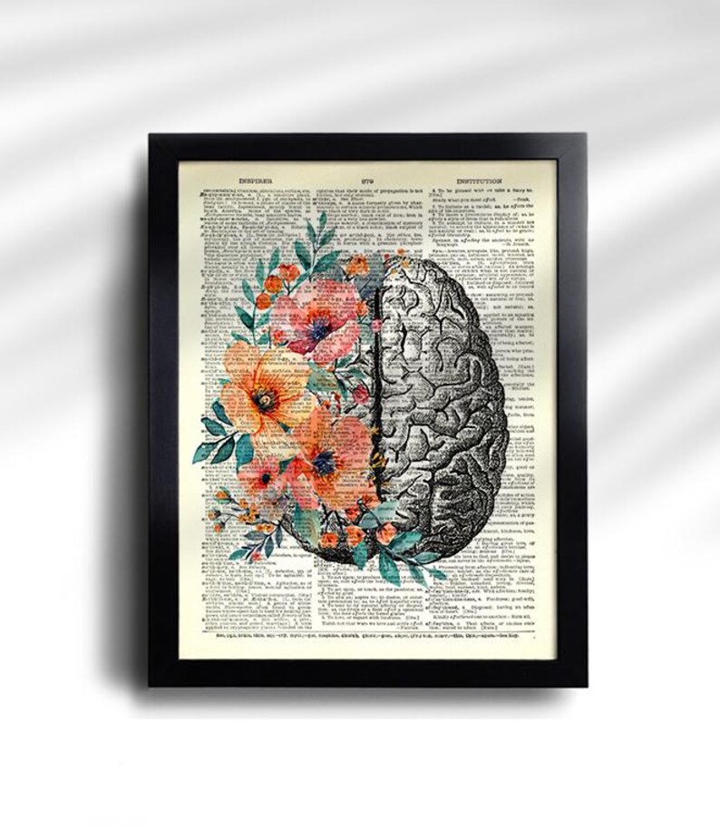 Anatomy Print Set of 6 Human Anatomy Poster Floral Medical Wall Art ...