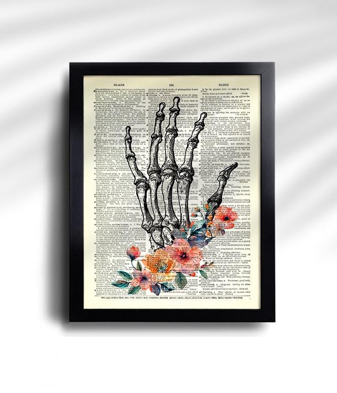 Anatomy Print Set of 6 Human Anatomy Poster Floral Medical Wall Art ...