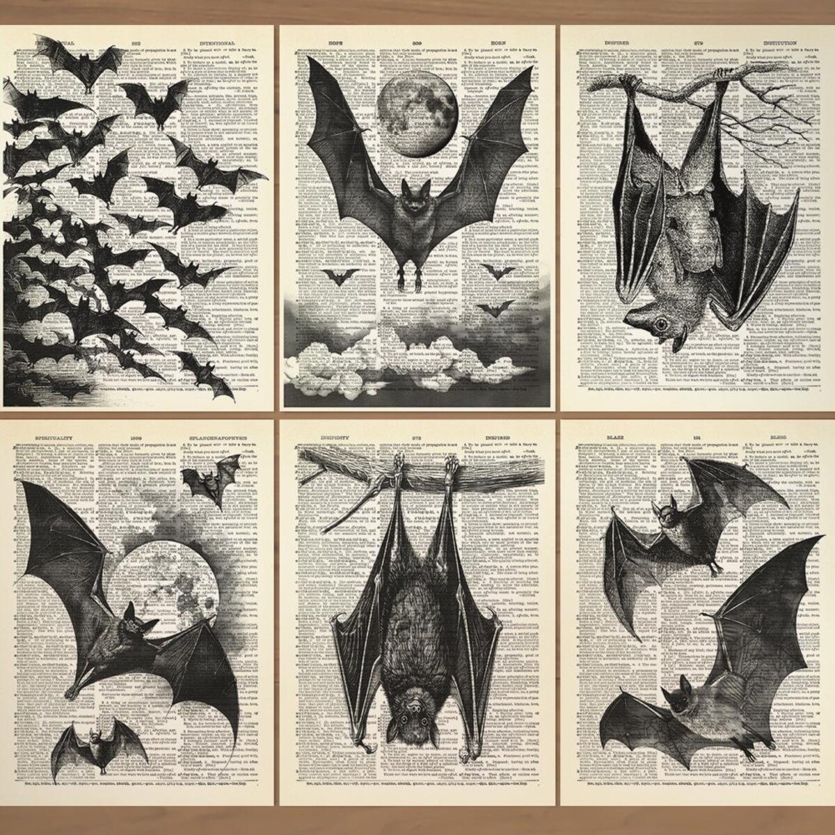 Bat Print Set of 6 Prints Bat Poster Bat Gothic Decor Bat Wall Art Bat Gothic Home Decor Victorian Poster Bat Gothic Art Dark Goth Gift 808 - Etsy