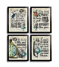 Alice in Wonderland Poster Set of 4 Prints Alice Quotes Wall Art Alice Wall Decor Best Friend Gift Sister Gift Print Set Alice Nursery 641 product logo