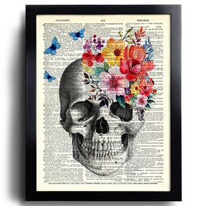 Anatomy Print Set of 6 Floral Medical Wall Art Human Anatomy Poster ...