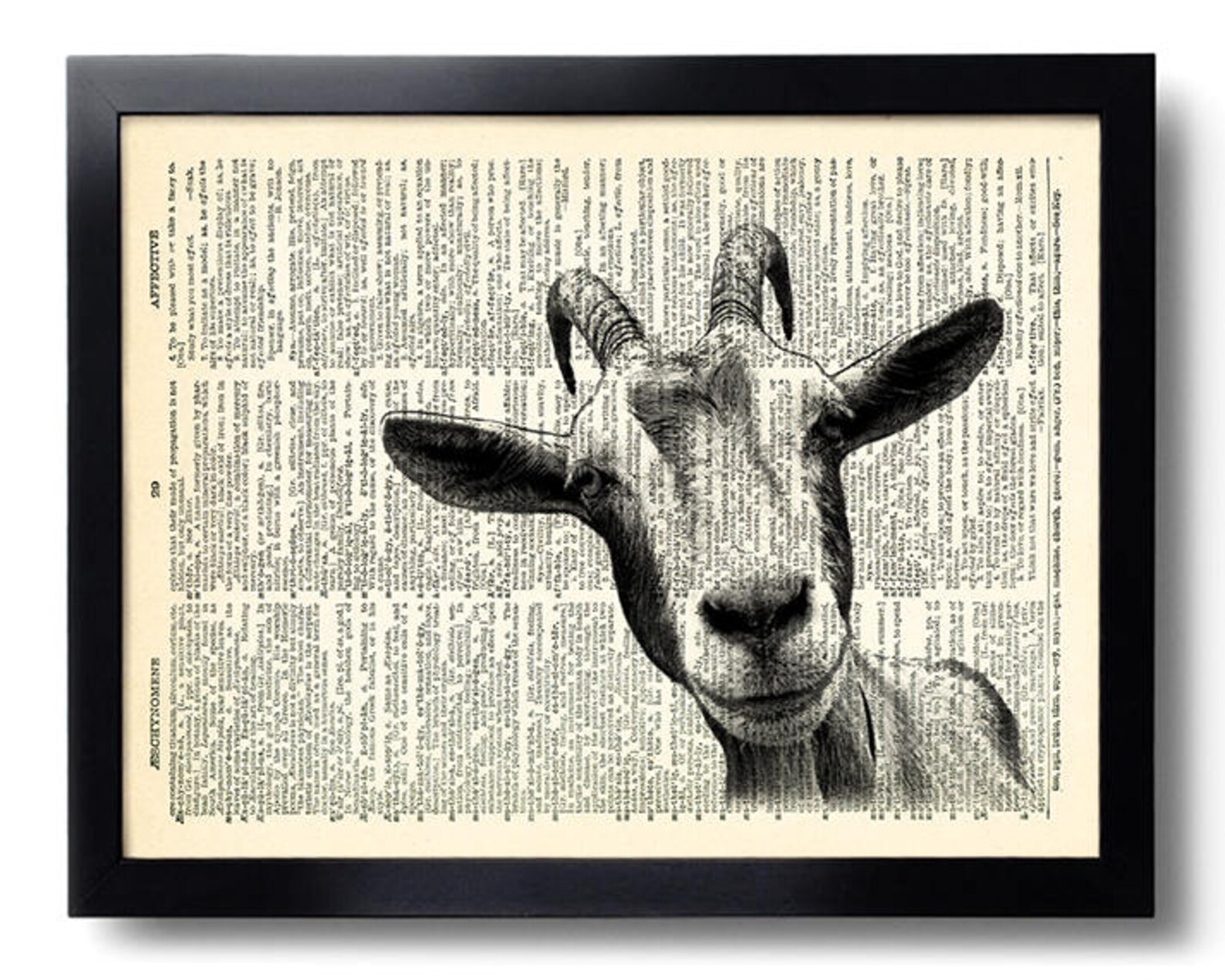 Goat Head Art Print Goat WALL ART Goat Poster Art Goat Etsy