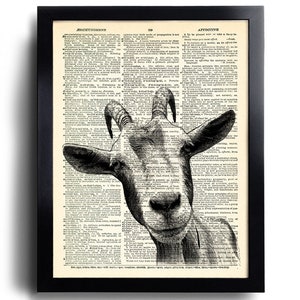 Goat Print Goat WALL ART Goat Poster Goat Wall Decor Goat Bedroom Decal Gift for Wife Kids Room Decor Goat Artwork Goat Farmhouse Decor 243