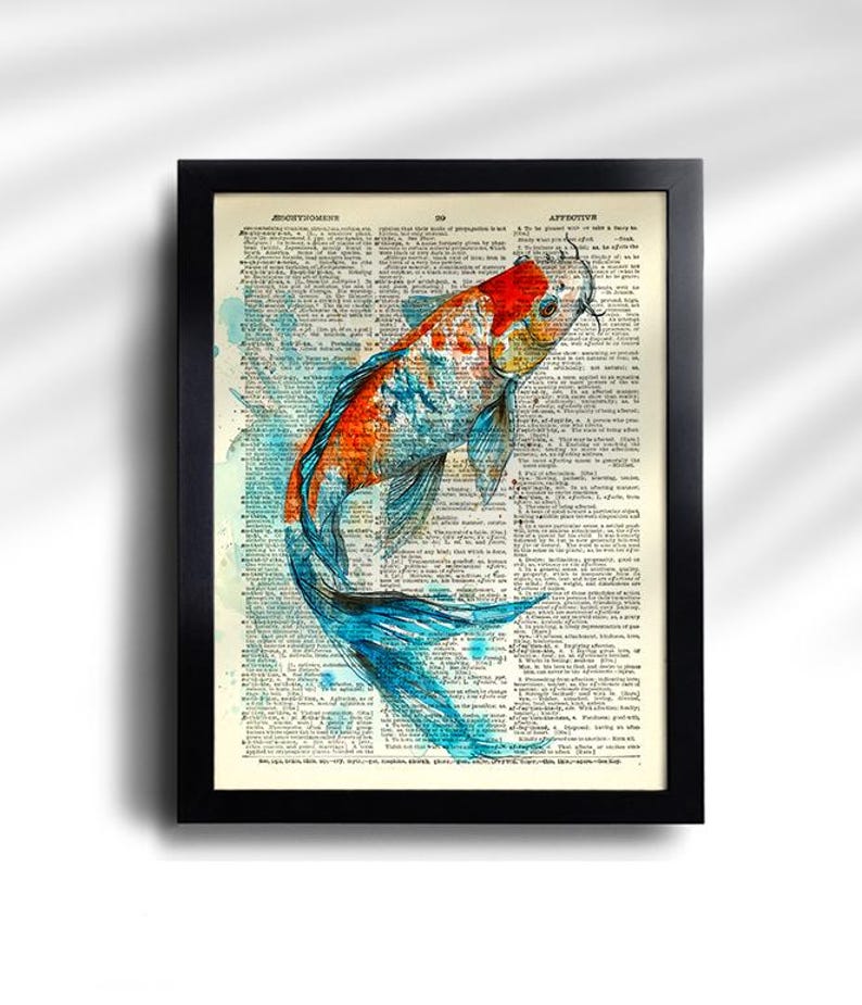 Koi Fish Print Koi Fish Art Print Set of 6 Prints Koi Wall Art Japanese Print, Koi Fish Wall Decor Koi Fish Painting Koi Fish Poster 732 image 5