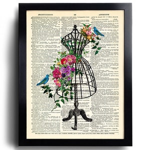 Sewing Gift Vintage Dress Form Print Craft Room Decor Gifts for Dressmaker Sewing Room Decor Sewing Wall Art Sewing Poster Sewing Art  699