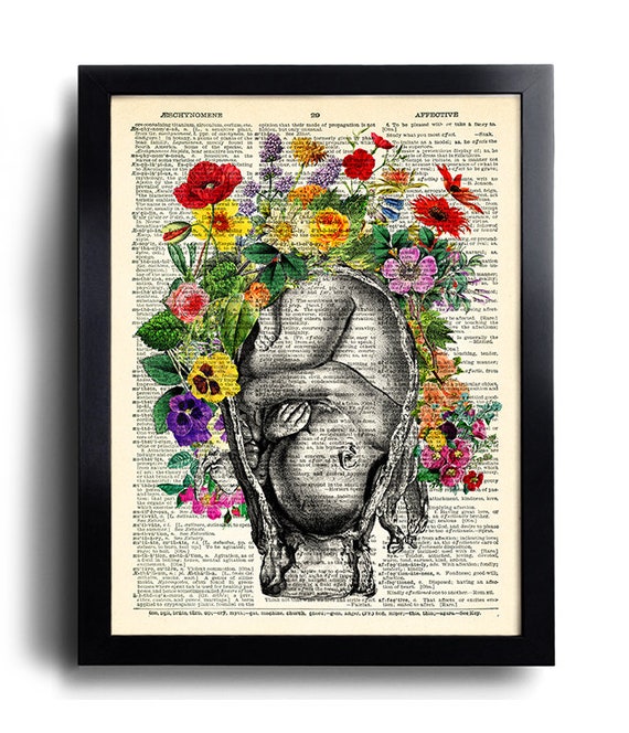 Fetus in Womb Print Embryo Print Pregnancy Gift Expecting Mom Gift