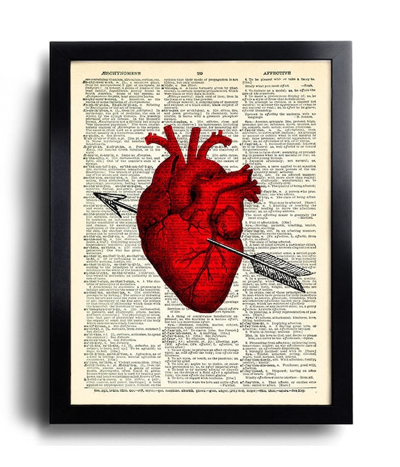 Cuore Anatomia Amore Anatomical cuore Arte Stampa , Regali Anniversario per  Fidanzato, Anatomia Poster Stampa, Camera da letto Arte 107 -  Italia